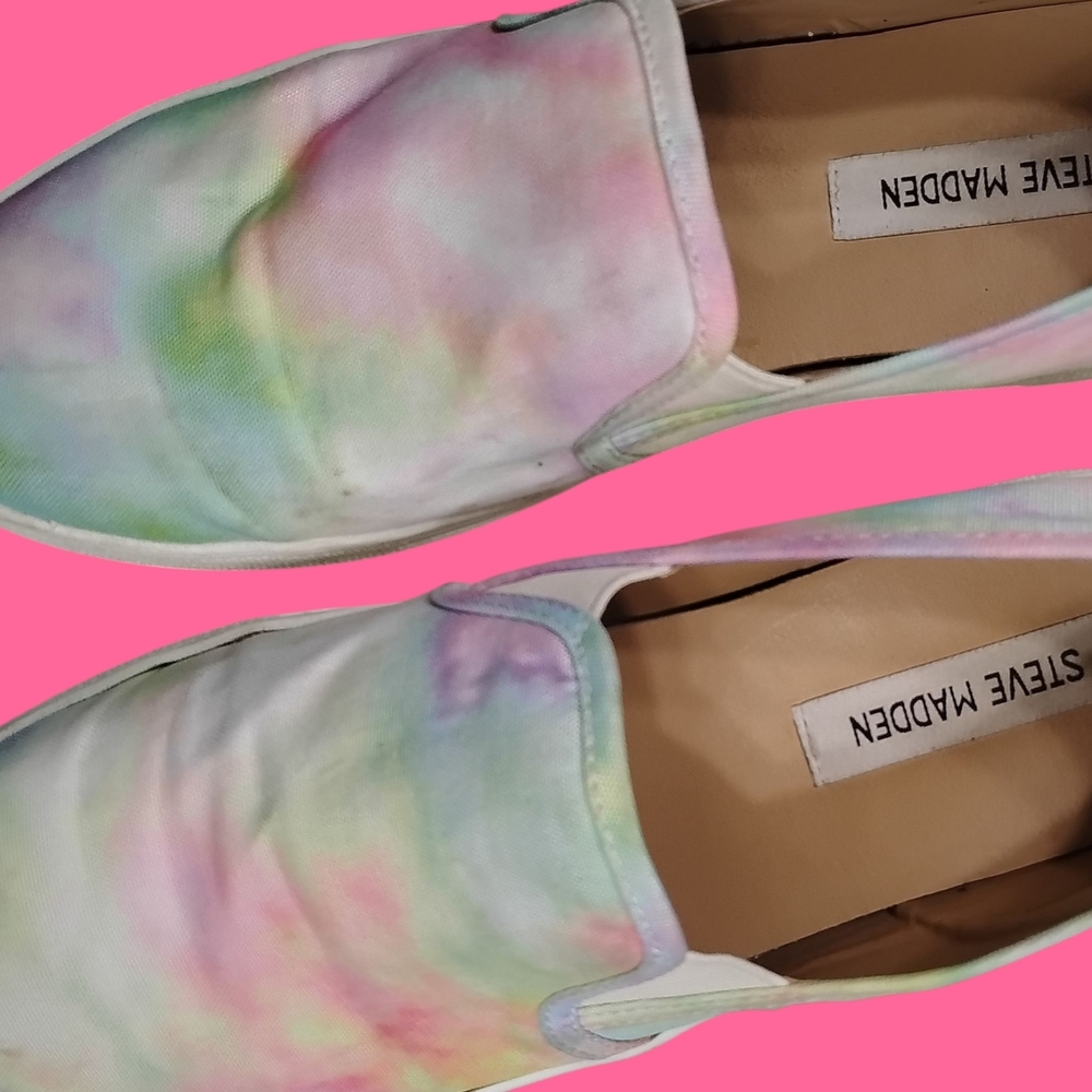 Colorful Tie-Dye Slip-On Sneakers - Picture 3 of 7